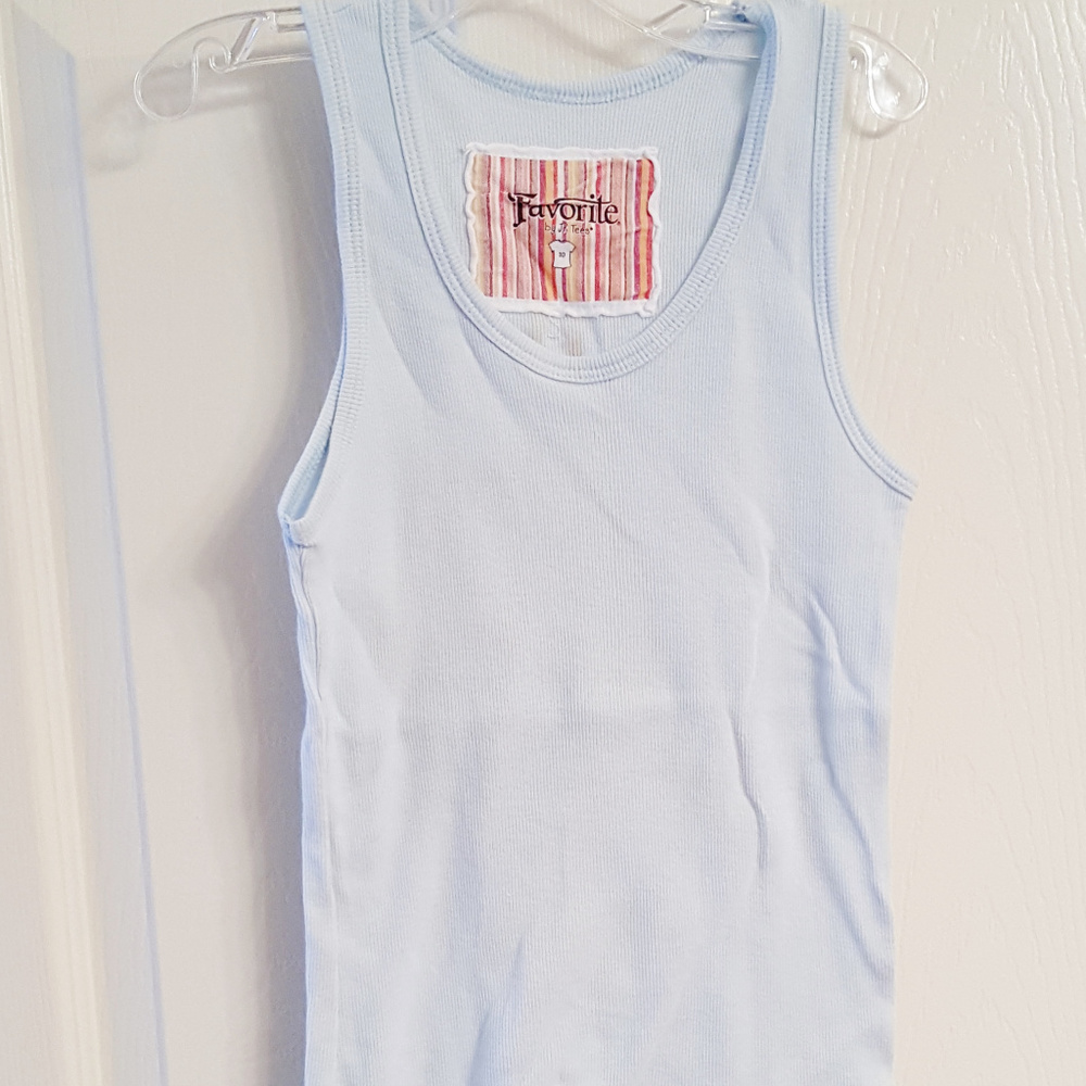 Kids POPCORN Tank Top NWT Lt Blue Favorite Long